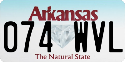 AR license plate 074WVL