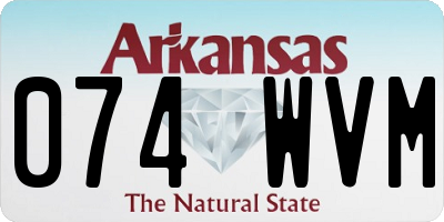 AR license plate 074WVM
