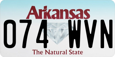 AR license plate 074WVN