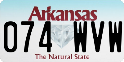 AR license plate 074WVW