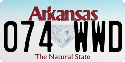 AR license plate 074WWD