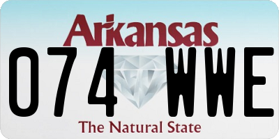 AR license plate 074WWE