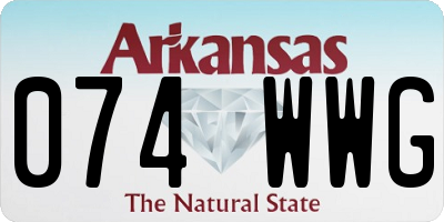 AR license plate 074WWG