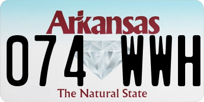 AR license plate 074WWH