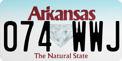 AR license plate 074WWJ