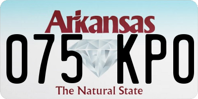 AR license plate 075KPO