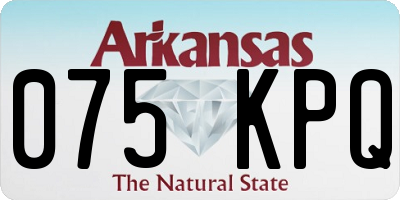 AR license plate 075KPQ