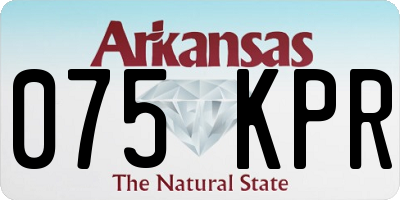 AR license plate 075KPR