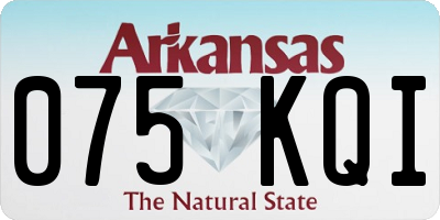 AR license plate 075KQI