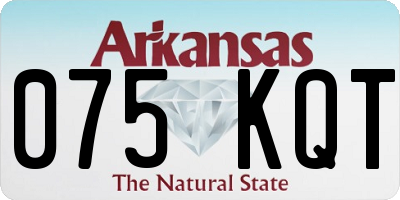 AR license plate 075KQT