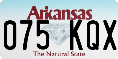 AR license plate 075KQX
