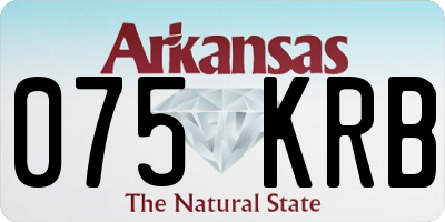 AR license plate 075KRB