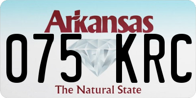 AR license plate 075KRC