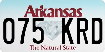 AR license plate 075KRD