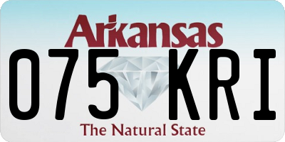 AR license plate 075KRI