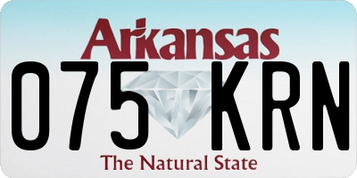 AR license plate 075KRN