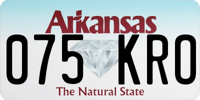 AR license plate 075KRO