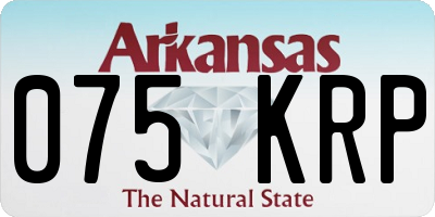 AR license plate 075KRP