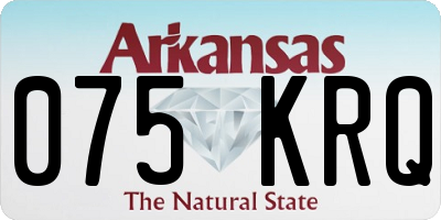 AR license plate 075KRQ