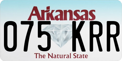 AR license plate 075KRR