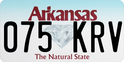 AR license plate 075KRV