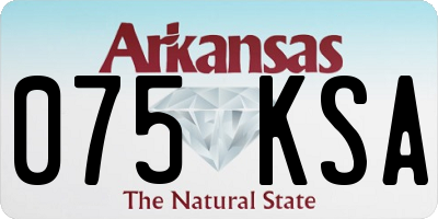 AR license plate 075KSA