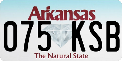 AR license plate 075KSB