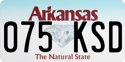 AR license plate 075KSD
