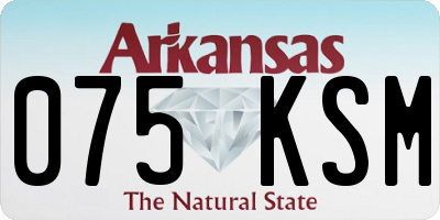 AR license plate 075KSM