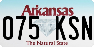 AR license plate 075KSN
