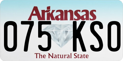 AR license plate 075KSO