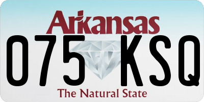 AR license plate 075KSQ