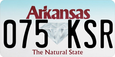 AR license plate 075KSR