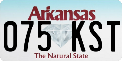 AR license plate 075KST