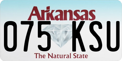 AR license plate 075KSU