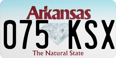 AR license plate 075KSX