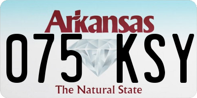 AR license plate 075KSY