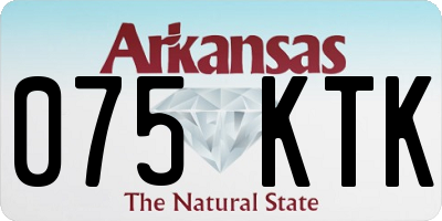 AR license plate 075KTK