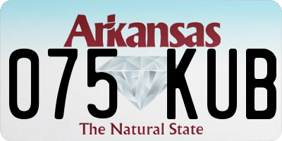 AR license plate 075KUB