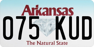 AR license plate 075KUD
