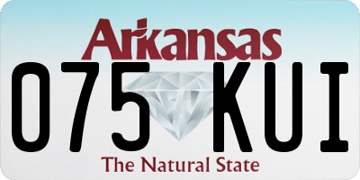 AR license plate 075KUI