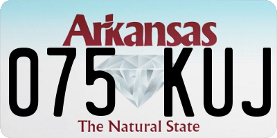 AR license plate 075KUJ