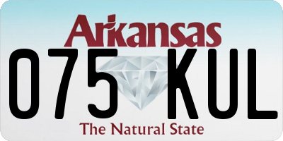 AR license plate 075KUL