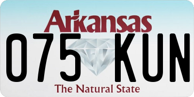AR license plate 075KUN