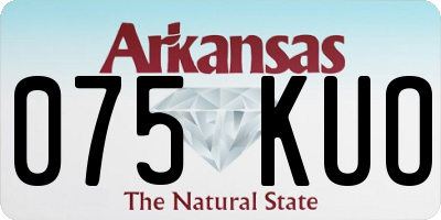 AR license plate 075KUO