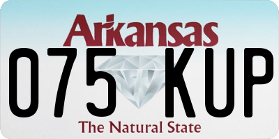 AR license plate 075KUP