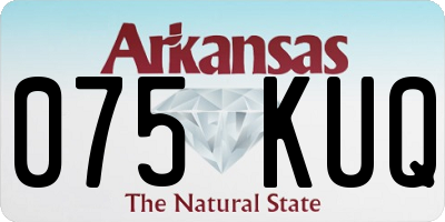 AR license plate 075KUQ