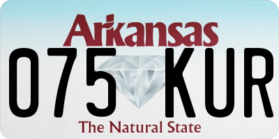 AR license plate 075KUR