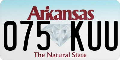 AR license plate 075KUU