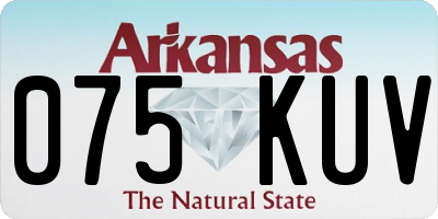 AR license plate 075KUV